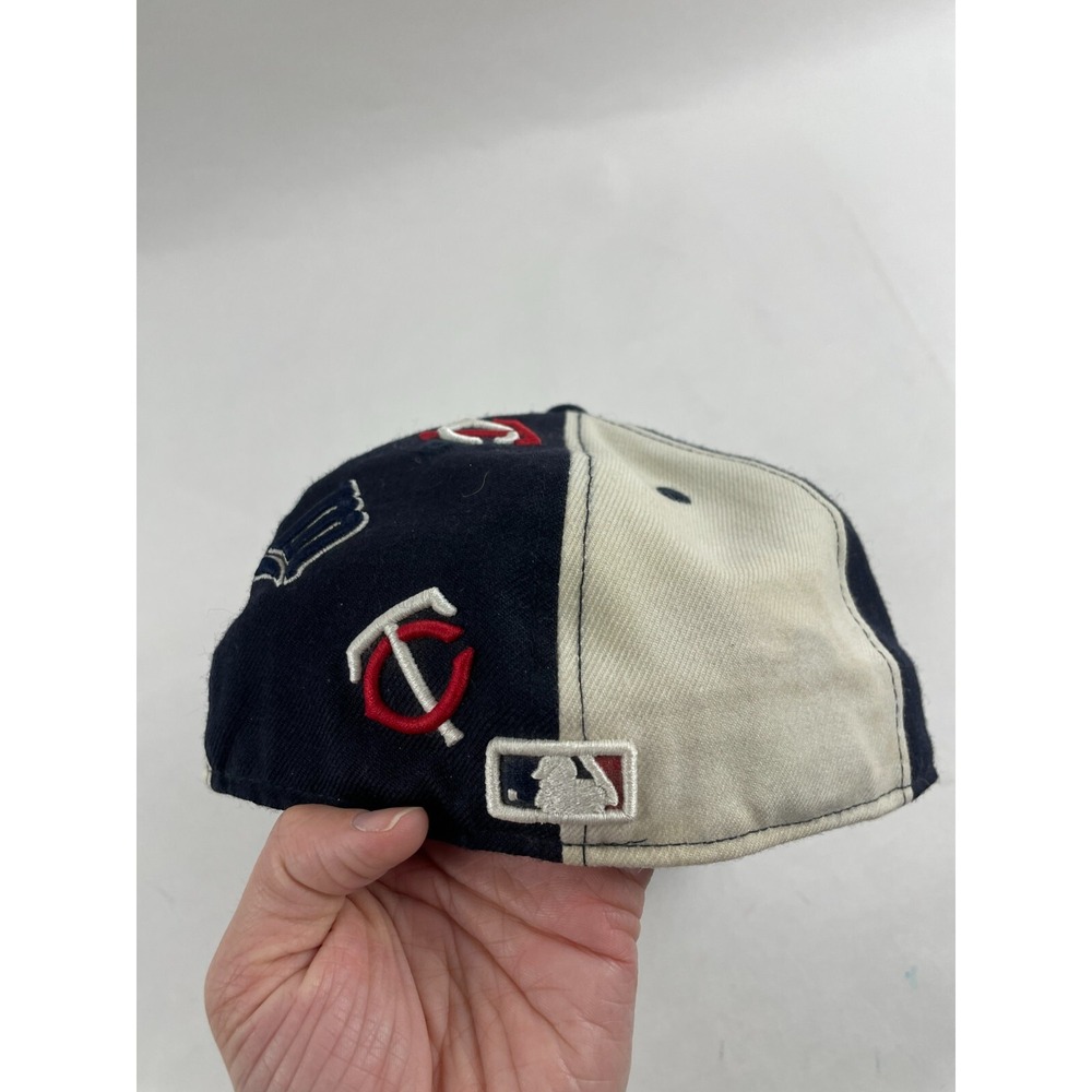 MLB Close Cap Size 7 55.8cm Black White Red Minnesota Twins Baseball Hat New Era - Picture 3 of 9
